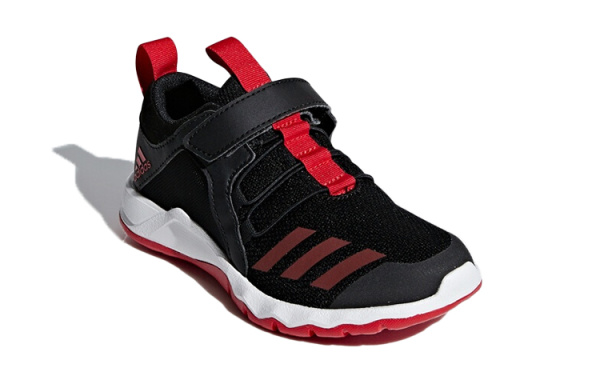 Adidas Rapidaflex El K Slip-Resistant и Breathable Низкий Топ Детская Беговая Обувь Черный Красный Детский