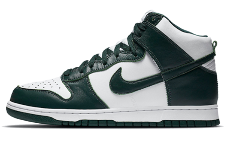 Nike Dunk High Топ Скейтборд Кроссовки Унисекс Белый Зеленый
