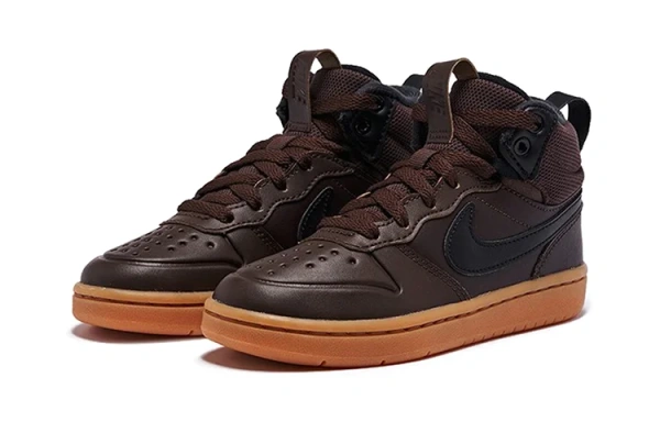 Nike Fly By Mid 2 MID 2 Boo Противоскользящий Амортизация Высокий Топ Детские Скейтбординги Темная Умбра