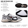 Nike Air Pegasus 2005 Low Топ Беговые кроссовки Мужские Белые