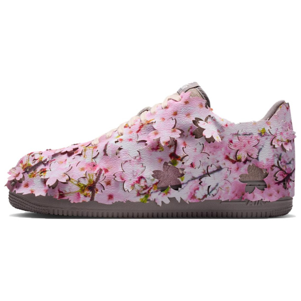 Nike Air Force 1 Скейтборд Кроссовки Мужские Серый Розовый
