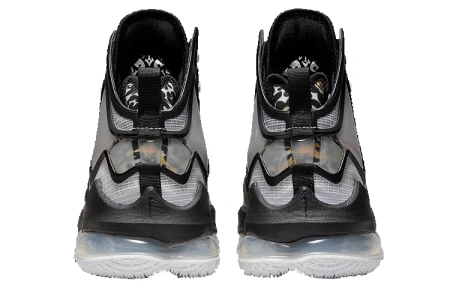 Nike Lebron 19 EP 'Royalty' Леопардовый принт Высокие баскетбольные кроссовки для игры Унисекс Черный Белый Серый