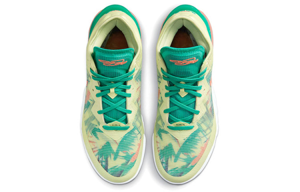 NIKE Lebron 18 Low EP 'Лето REFRESH' Лимонный Чай Удобный Текстиль Синтетическая Кожа TPU