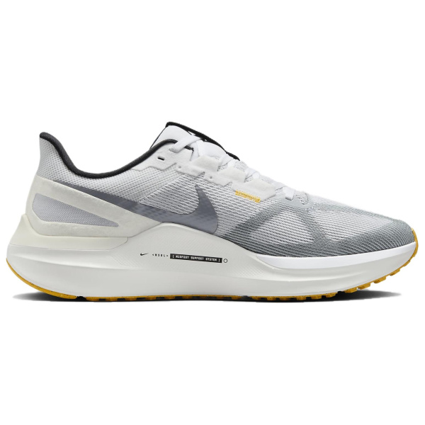 NIKE Zoom Structure 25 Дышащий Low Топ Повседневные кроссовки для бега Мужской Бело-серый