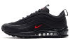 Nike Air Max 97 Сетка Кожа Низкий Верх Воздушная Подушка Марафон Беговые Кроссовки Мужские Черные