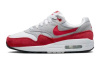 Nike Air Max 1 'Бравый Красный' Удобные Амортизирующие Износостойкие Низкие Кеды для Детей Лайфстайл Серый Красный Белый