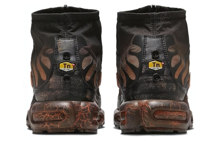 Nike Air Max Plus Водонепроницаемый MID Топ Повседневная Городская Коммутация Беговые кроссовки Мужские Черные Серые