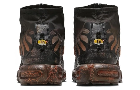 Nike Air Max Plus Водонепроницаемый MID Топ Повседневная Городская Коммутация Беговые кроссовки Мужские Черные Серые
