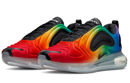 Nike Air MAX 720 Betrue Ткань Радужный Легкий Низкий Топ Повседневная Обувь Унисекс