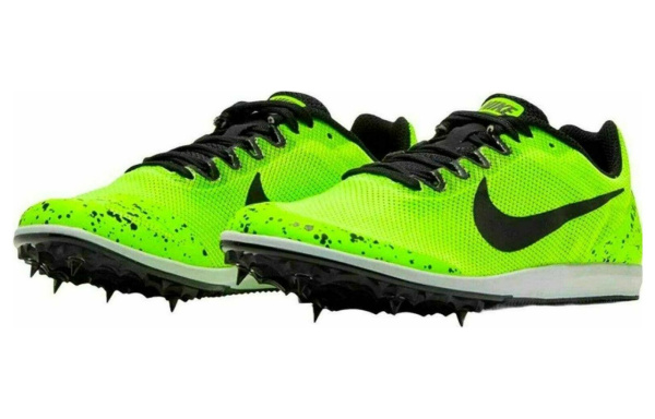 Nike Zoom Rival D 10 Удобные с амортизацией износостойкие низкие беговые кроссовки унисекс черные и зеленые