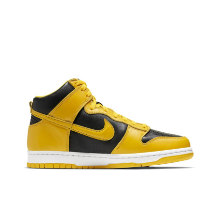 Nike Dunk High SP 'Varsity Maize' Коровья кожа Высокие Кроссовки для скейтбординга Унисекс Черный Желтый