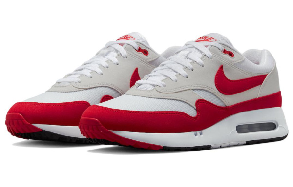 Nike Air Max 1 Low Топ Обувь для гольфа Унисекс Красный Белый