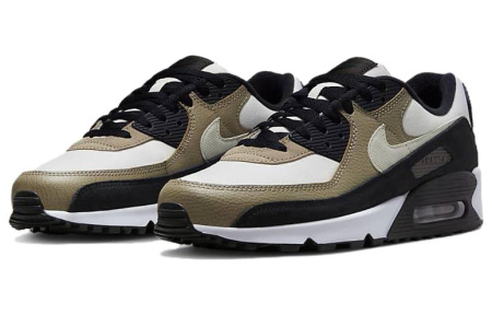 Nike Air Max 90 Текстиль Синтетическая кожа Низкий верх Повседневная обувь Мужская Серый Черный
