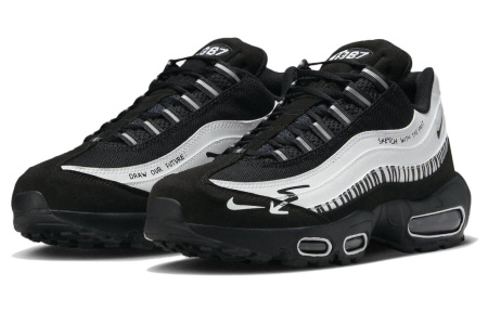 Nike Air Max 95 'Sketch' Low Топ Спортивная Повседневная Обувь Черный