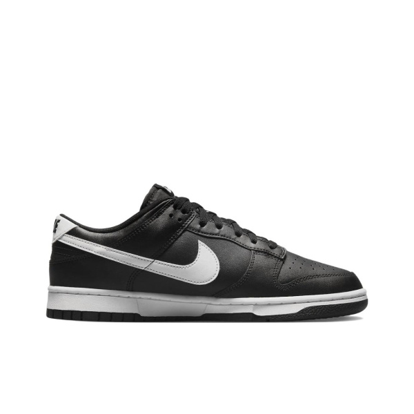 Nike Dunk кожа низкий топ скейтборд обувь мужская черная
