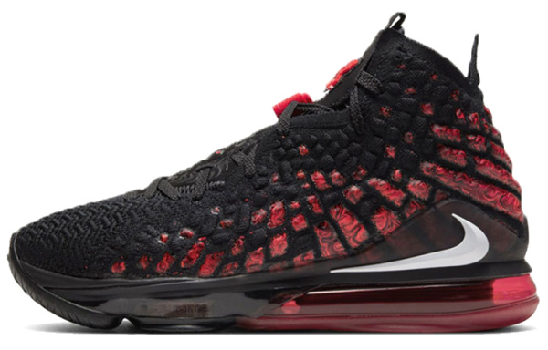 Nike Lebron 17 Джеймс 17 MID Топ Air Max Air Zoom Баскетбольные кроссовки для игры Унисекс Черный Красный