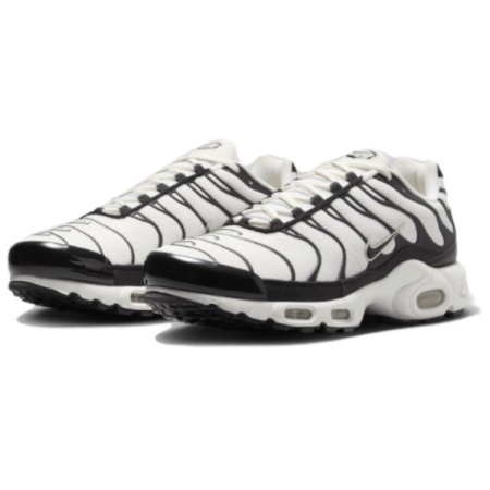 Nike Air Max Plus Устойчивая к истиранию Низкая Повседневная Обувь Унисекс Белый Черный
