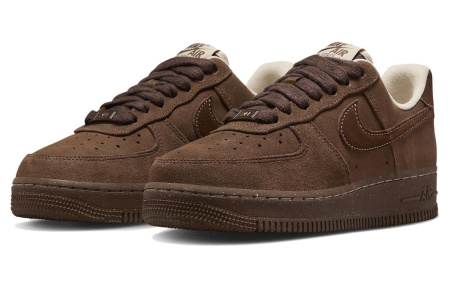 Nike Air Force 1 Low Топ Скейтборд Кроссовки Женские Коричневые