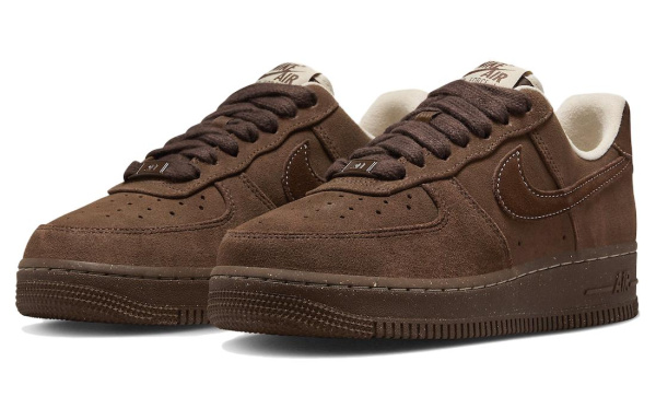 Nike Air Force 1 Low Топ Скейтборд Кроссовки Женские Коричневые