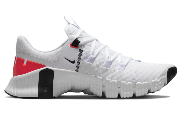 Nike Free Metcon 5 Сетка Амортизация Противоскользящие Низкие Кроссовки для тренировок Мужские Белые Красные
