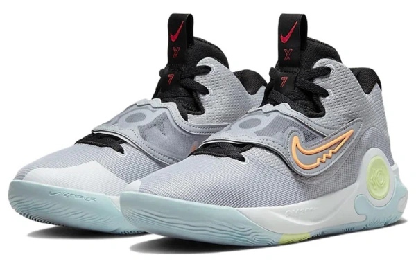 Nike KD Trey 5 X Low Топ Баскетбольные кроссовки для игры Мужской Серый Зеленый Азиатская версия