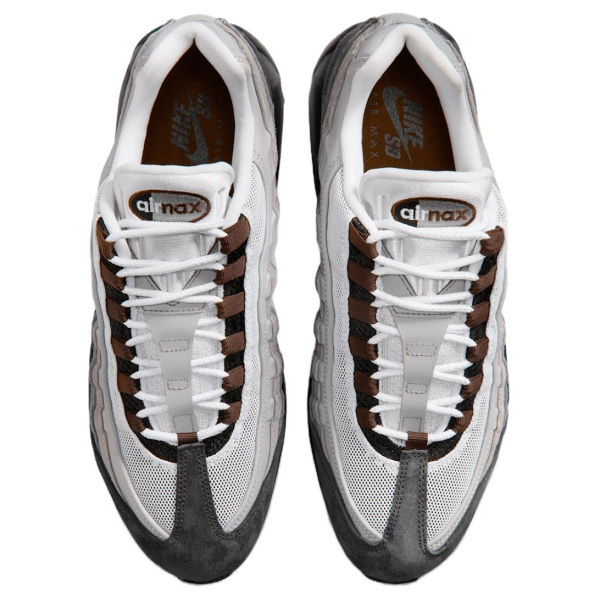 Nike Air Max 95 Удобные и Легкие Устойчивые к Износу Низкие Кроссовки для Бега Унисекс Черные Серые