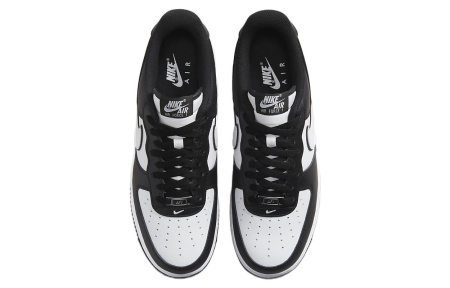 Nike Air Force 1 'Панда' Кожа Повседневные Скейтбординг Кроссовки Низкие Унисекс Белый Черный