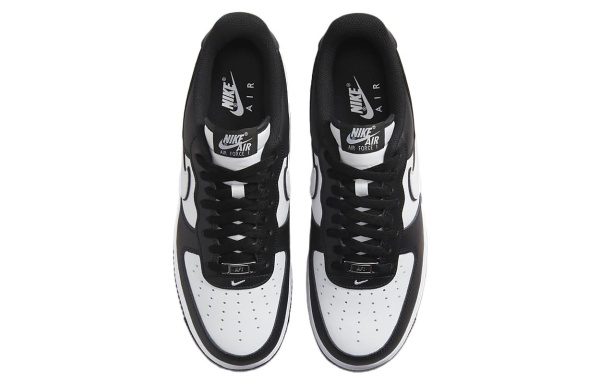Nike Air Force 1 'Панда' Кожа Повседневные Скейтбординг Кроссовки Низкие Унисекс Белый Черный