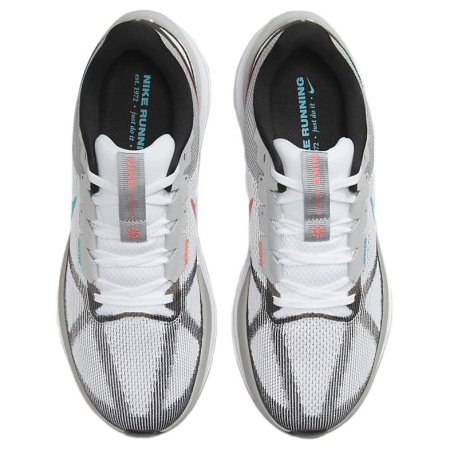 Nike Zoom Structure 25 Ткань Устойчивая к истиранию Дышащая Низкий Верх Беговые кроссовки Мужские Белый Серый Черный