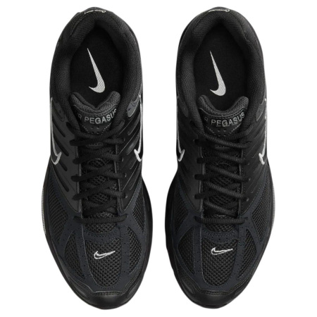 Nike Air Pegasus 2005 Устойчивые к истиранию Низкие Повседневные Беговые Кроссовки Мужские Черные Серебряные