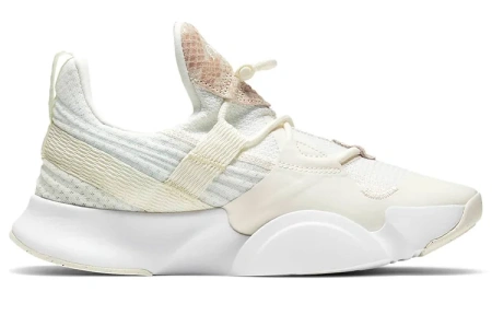 Nike SuperRep Groove Амортизация Противоскользящие Устойчивые к истиранию Низкие Кроссовки для тренировок Женские Экрю