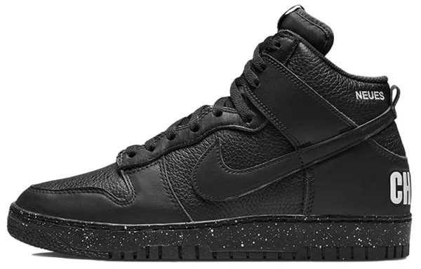 Nike Dunk High 'CHAOS' Удобные высокие кроссовки для скейтбординга унисекс черно-белые