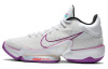 Nike Zoom Rize 2 Амортизация Противоскользящие Низкие Баскетбольные Кроссовки Мужские Белый Фиолетовый