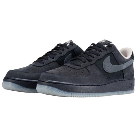 Nike Air Force 1 Кожа Дышащий Амортизация Скейтбординг Мужские Черные