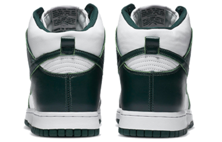 Nike Dunk High Топ Скейтборд Кроссовки Унисекс Белый Зеленый