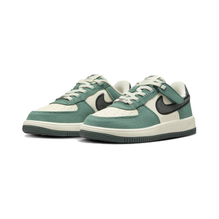 Nike Air Force 1 Slip Resistant Abrasion Resistant Низкий Топ Детские Скейтбординги Зеленый Коричневый Детский