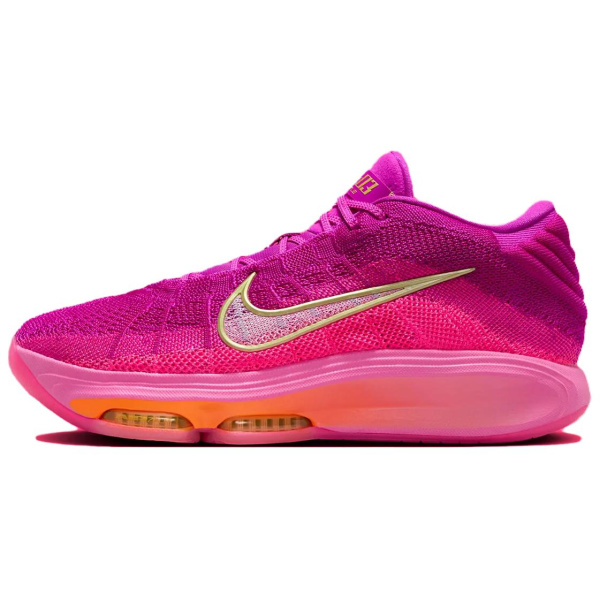 Nike GT Hustle 3 Амортизация Противоскользящие Устойчивые к истиранию Низкие Баскетбольные кроссовки Унисекс Фуксия
