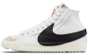 Nike Blazer Вельвет MID Скейтборд Кроссовки Унисекс Белый Черный