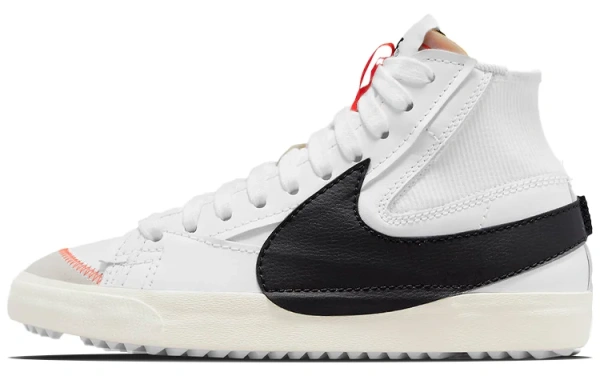 Nike Blazer Вельвет MID Скейтборд Кроссовки Унисекс Белый Черный
