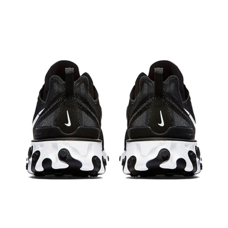 Nike React Element 55 Амортизация Низкий Топ Повседневные Беговые Кроссовки Унисекс Черный Белый
