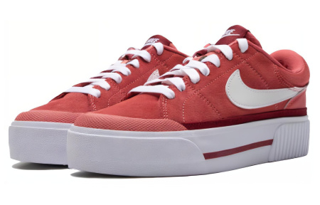 Nike Court Legacy Комфортные Низкие Кроссовки для Скейтбординга Женские Красные
