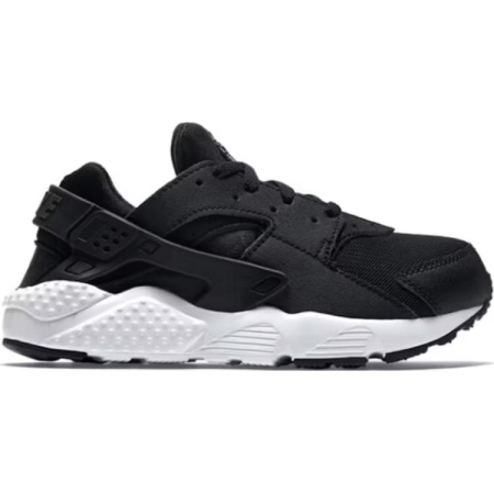 Nike Air Huarache Run Противоскользящие Устойчивые к истиранию Низкие Детские Беговые Кроссовки Черно-Белые Детские