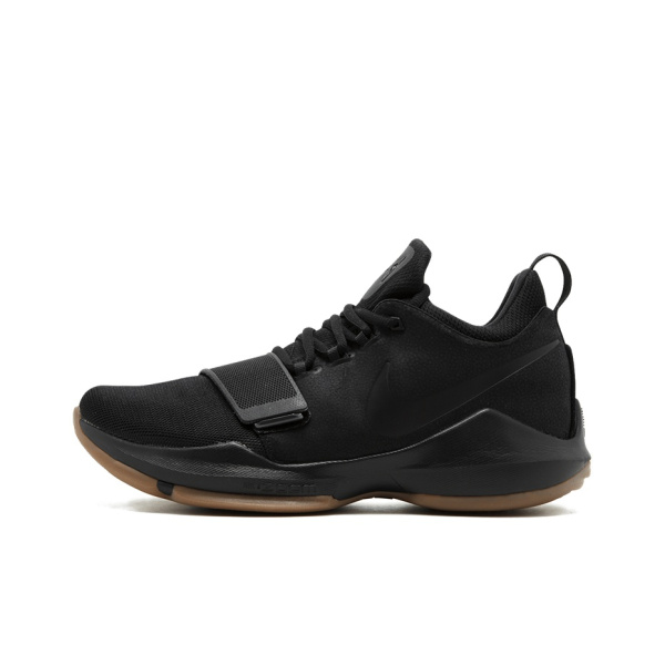 Nike PG 1 'Черный Gum' EP Павл Джордж Ткань Амортизация Противоскользящие Низкие Баскетбольные Кроссовки для Игры