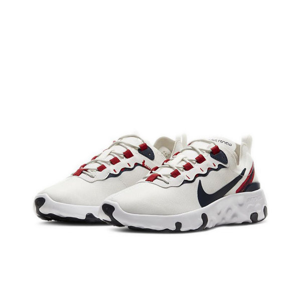 Nike React Element 55 Амортизация Противоскользящие Низкие Повседневные Беговые Кроссовки Женские Белые Черные Красные