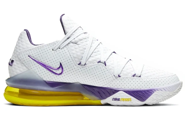 Nike Lebron 17 Low 'Лейкерс Дом' Джеймс 17 Лейкерс Воздушная Подушка Амортизация Противоскользящие Устойчивые к Износу