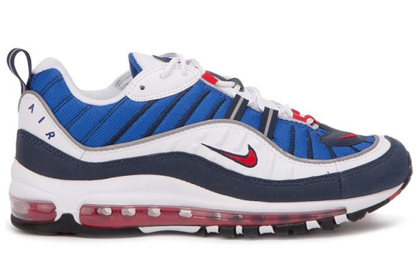 Nike Air Max 98 Low Топ Повседневные Беговые Кроссовки Женские Синие Белые