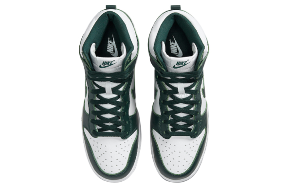 Nike Dunk High Топ Скейтборд Кроссовки Унисекс Белый Зеленый