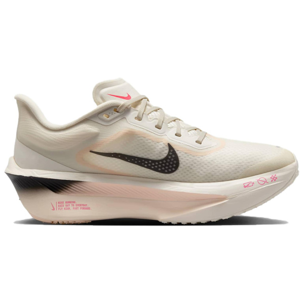 Nike Zoom Fly 6 Ткань Противоскользящая Устойчивая к истиранию Низкий Топ Беговые кроссовки Женские Бежево-черные