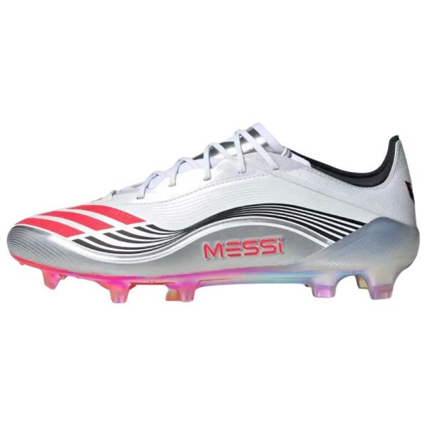 Adidas F50 Противоскользящие Устойчивые к истиранию Футбольные бутсы Унисекс Белый Красный