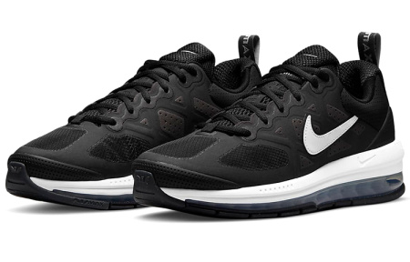 Nike Air Max Genome Винтаж Текстиль Синтетическая Кожа Низкие Повседневные Беговые Кроссовки Мужские Черно-Белые